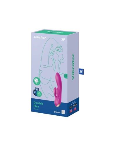 Смарт вібратор кролик із подвійним відростком Satisfyer Double Flex Violet