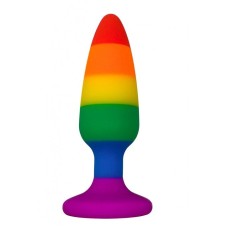 Анальна пробка Wooomy Hiperloo Silicone Rainbow Plug L