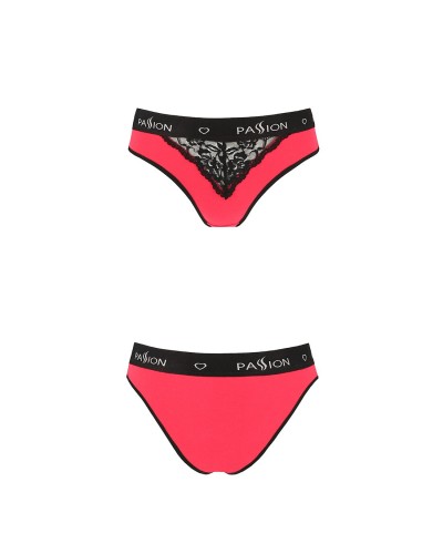 Трусики з широкою гумкою і мереживом Passion PS001 PANTIES red/black, size XL