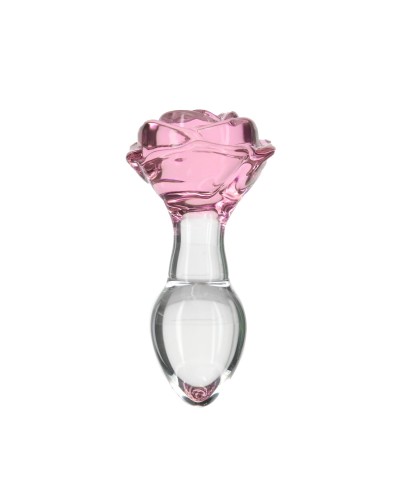 Стеклянная анальная пробка Pillow Talk Rosy Luxurious Glass Anal Plug, ⌀3,3 см, вибропуля в подарок