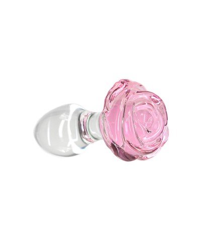 Стеклянная анальная пробка Pillow Talk Rosy Luxurious Glass Anal Plug, ⌀3,3 см, вибропуля в подарок