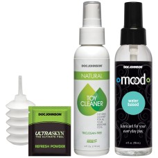 Набір для страпону Doc Johnson Vac-U-Lock VIBRATING Dual Density ULTRASKYN Set (м'ята упаковка)