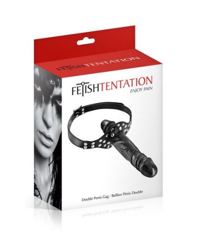 Кляп з подвійним фалоімітатором Fetish Tentation Double Penis Gag