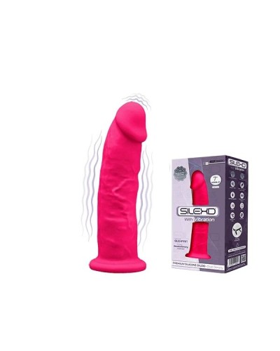 Фаллоимитатор с вибрацией SilexD Henry Vibro Pink (MODEL 2 size 7in), двухслойный, диаметр 4,4 см