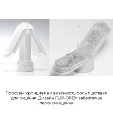 Мастурбатор Tenga Flip Zero White, изменяемая интенсивность стимуляции, раскладной