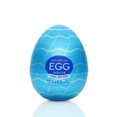 Мастурбатор-яйцо Tenga Egg Wavy II Cool с двойным волнистым рельефом и охлаждающим эффектом