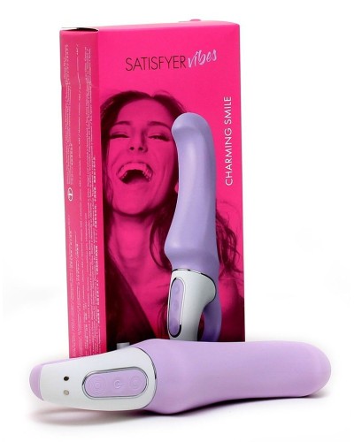 Потужний вібратор Satisfyer Vibes Charming Smile з гнучким стовбуром, литий силікон, 12 режимів