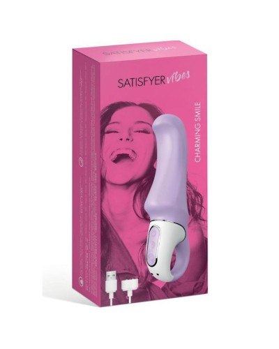 Потужний вібратор Satisfyer Vibes Charming Smile з гнучким стовбуром, литий силікон, 12 режимів