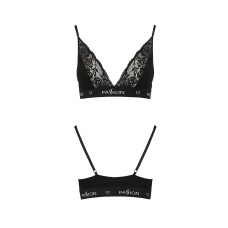 Еластичний топ з мереживом Passion PS001 TOP black, size S