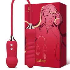 Пульсатор з вакуумним стимулятором Kistoy Cathy Red на гнучкому з'єднанні