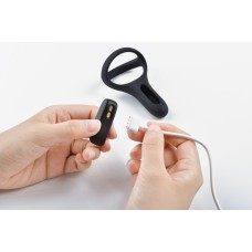 Подвійне ерекційне кільце Fun Town Rise Black, керування зі смартфона