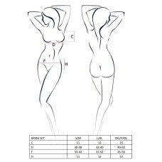 (SALE) Комплект білизни BRIDA SET OpenBra red L/XL - Passion Exclusive: трусики-танга, пояс, ліф