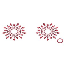 Пэстис из кристаллов Petits Joujoux Gloria set of 2 - Red, украшение на грудь