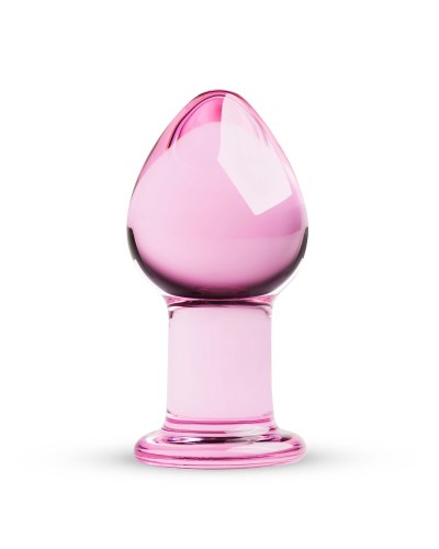 Розовая анальная пробка из стекла Gildo Pink Glass Buttplug No. 27