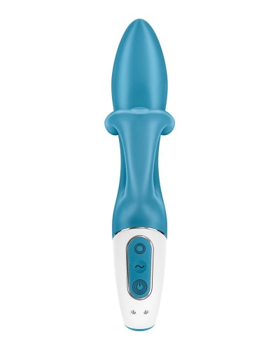 Вибратор кролик с тройным отростком Satisfyer Embrace me Turquoise, 2 мотора, диаметр 3,6 см