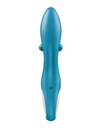 Вибратор кролик с тройным отростком Satisfyer Embrace me Turquoise, 2 мотора, диаметр 3,6 см