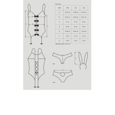 Obsessive Bunny suit 4 pcs costume pink L/XL