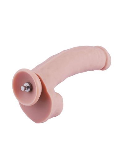 Силіконовий фалоімітатор для секс-машин Hismith 8.3″ Silicone Dildo, вигнутий, система KlicLok