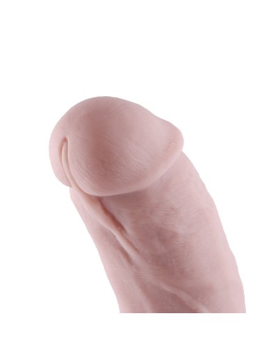 Силіконовий фалоімітатор для секс-машин Hismith 8.3″ Silicone Dildo, вигнутий, система KlicLok