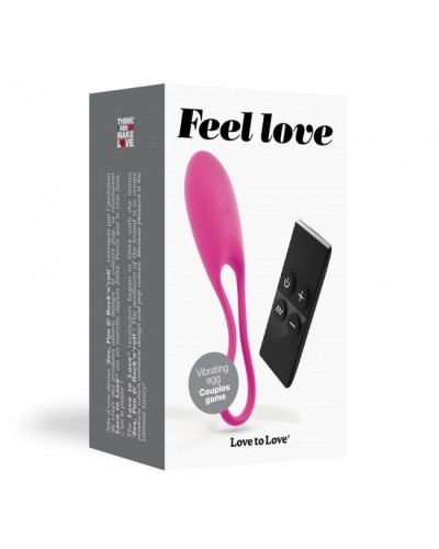 Виброяйце Love To Love Feel Love Pink з пультом ДК та регулюванням інтенсивності