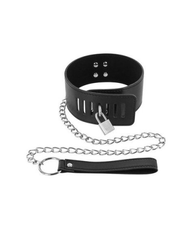 Нашийник з повідцем Fetish Tentation Padlock and Leash