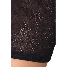 (SALE) Сорочка приталенная CAROLYN CHEMISE black 4XL/5XL - Passion, трусики