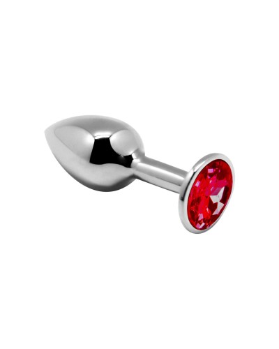 Металева анальна пробка з кристалом Alive Mini Metal Butt Plug Red M