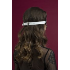 Маска на обличчя Feral Feelings - Mistery Mask, натуральна шкіра, біла