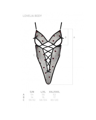Эротическое боди с рисунком LOVELIA BODY black XXL/XXXL - Passion