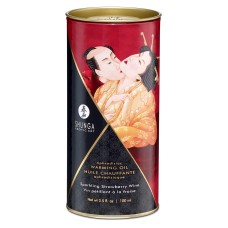 Розігрівальна олія Shunga Aphrodisiac Warming Oil – Sparkling Strawberry Wine (100 мл) без цукру