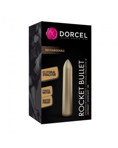 Перезаряжаемая вибропуля Dorcel Rocket Bullet Gold