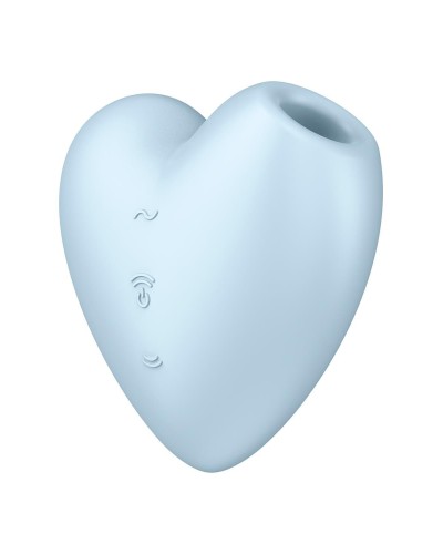 Вакуумний стимулятор-серце з вібрацією Satisfyer Cutie Heart Blue