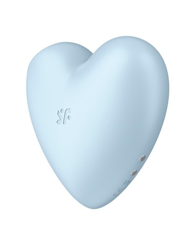 Вакуумний стимулятор-серце з вібрацією Satisfyer Cutie Heart Blue