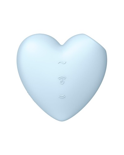 Вакуумний стимулятор-серце з вібрацією Satisfyer Cutie Heart Blue