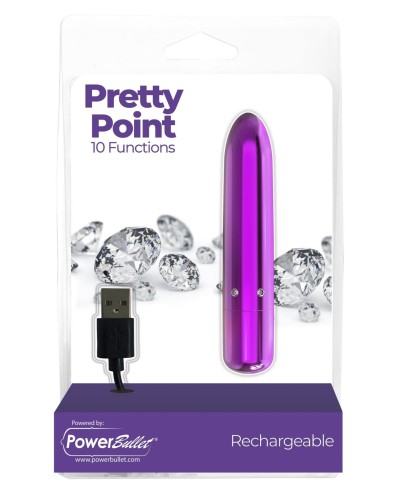 Віброкуля PowerBullet - Pretty Point Rechargeable Bullet Purple