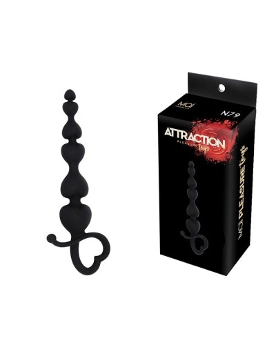 Анальные бусы MAI Attraction Toys №79 Black, длина 18см, диаметр 3,1см