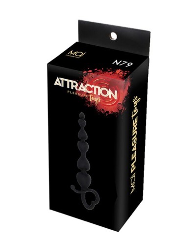 Анальные бусы MAI Attraction Toys №79 Black, длина 18см, диаметр 3,1см