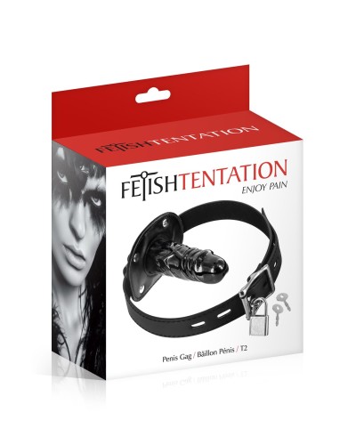 Кляп з великим фаллоімітатором Fetish Tentation Penis Gag T2