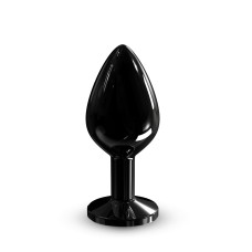 Металева анальна пробка із прикрасою у вигляді кристалу Dorcel - Diamond Plug BLACK M