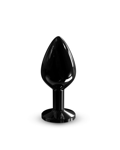 Металева анальна пробка із прикрасою у вигляді кристалу Dorcel - Diamond Plug BLACK M