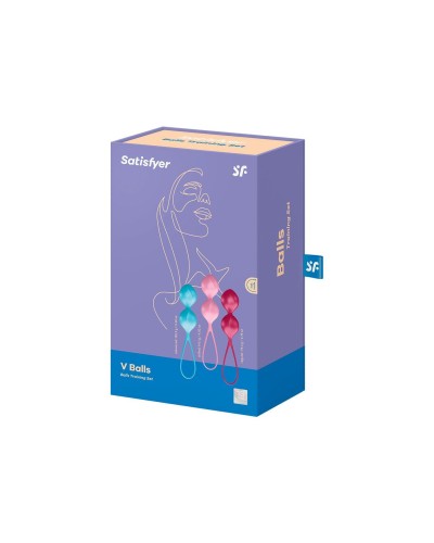 Вагінальні кульки Satisfyer V Balls (3 пари), діаметр 3,4см, маса 79-114-150г, монолітні