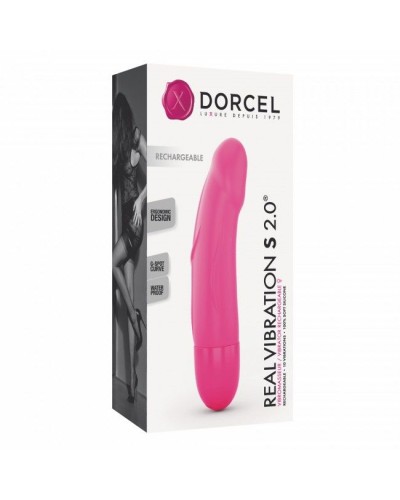 Вібратор Dorcel Real Vibration S Magenta 2.0, діаметр 3,7см, перезаряджається, для точки G