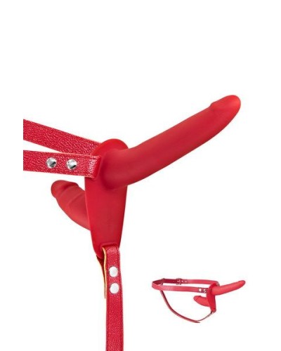 Подвійний страпон Fetish Tentation Strap-On with Double Dildo Red