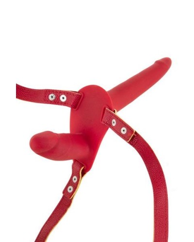 Подвійний страпон Fetish Tentation Strap-On with Double Dildo Red