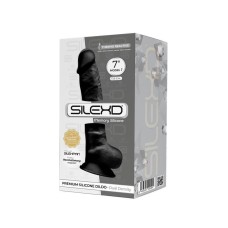 Фалоімітатор SilexD Johnny Black (MODEL 1 size 7in), двошаровий, силікон + Silexpan, діаметр 3,8см