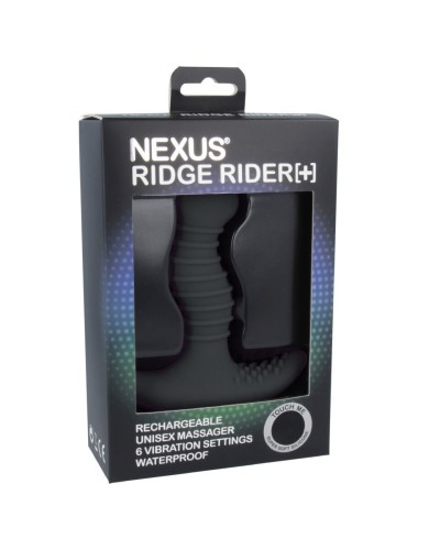 Массажер простаты с вибрацией Nexus Ridge Rider Plus Black, макс диаметр 3,7см, перезаряжаемый