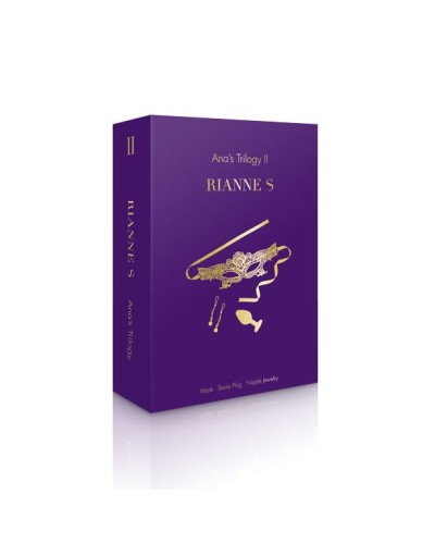 Романтический подарочный набор RIANNE S Ana's Trilogy Set II: пробка 2,7 см, лассо для сосков, маска