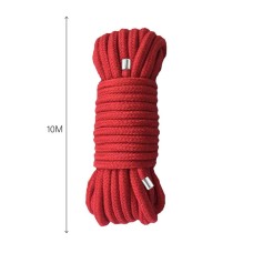 Веревка для BDSM MAI Bondage Rope Red, длина 10 м, диаметр 6,5 мм, полиэстер