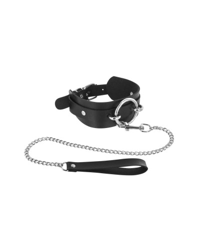 Ошейник с большим кольцом и с поводком Fetish Tentation Ring and Leash