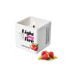 Масажна свічка Love To Love LIGHT MY FIRE Strawberry (80 мл) без парабенів і консервантів